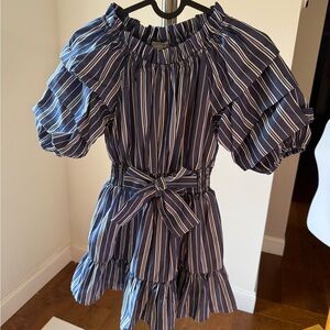 Habitual Navy and White Striped Dress